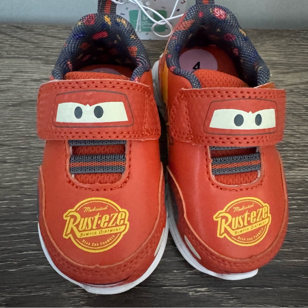 Disney Pixar Cars Lightning McQueen Shoes Size 4C Toddler Boys Sneaker NEW - Picture 10 of 10